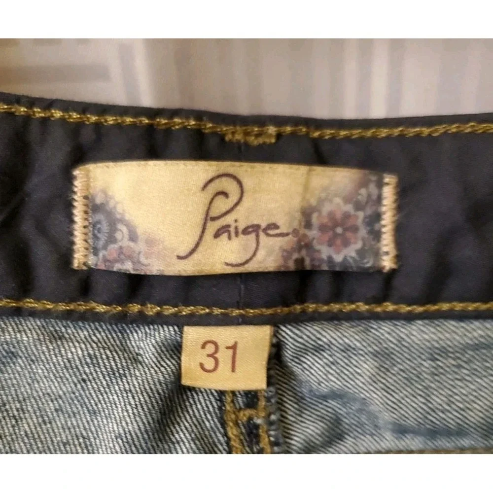 Paige Jeans Womens 31 Blue‎ Peg Skinny Denim Medium Wash